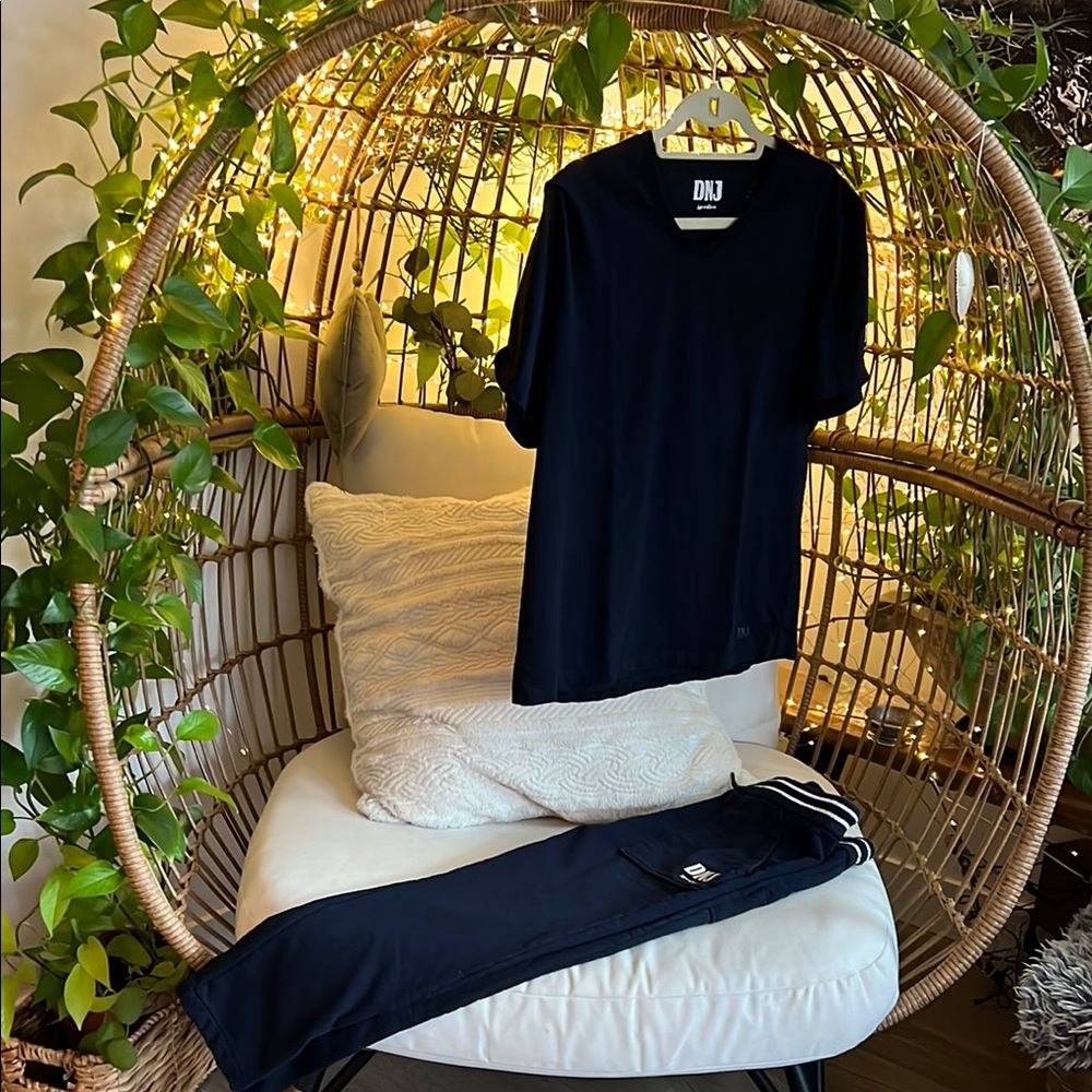Italian Don John NavyT-Shirt and Pants Set